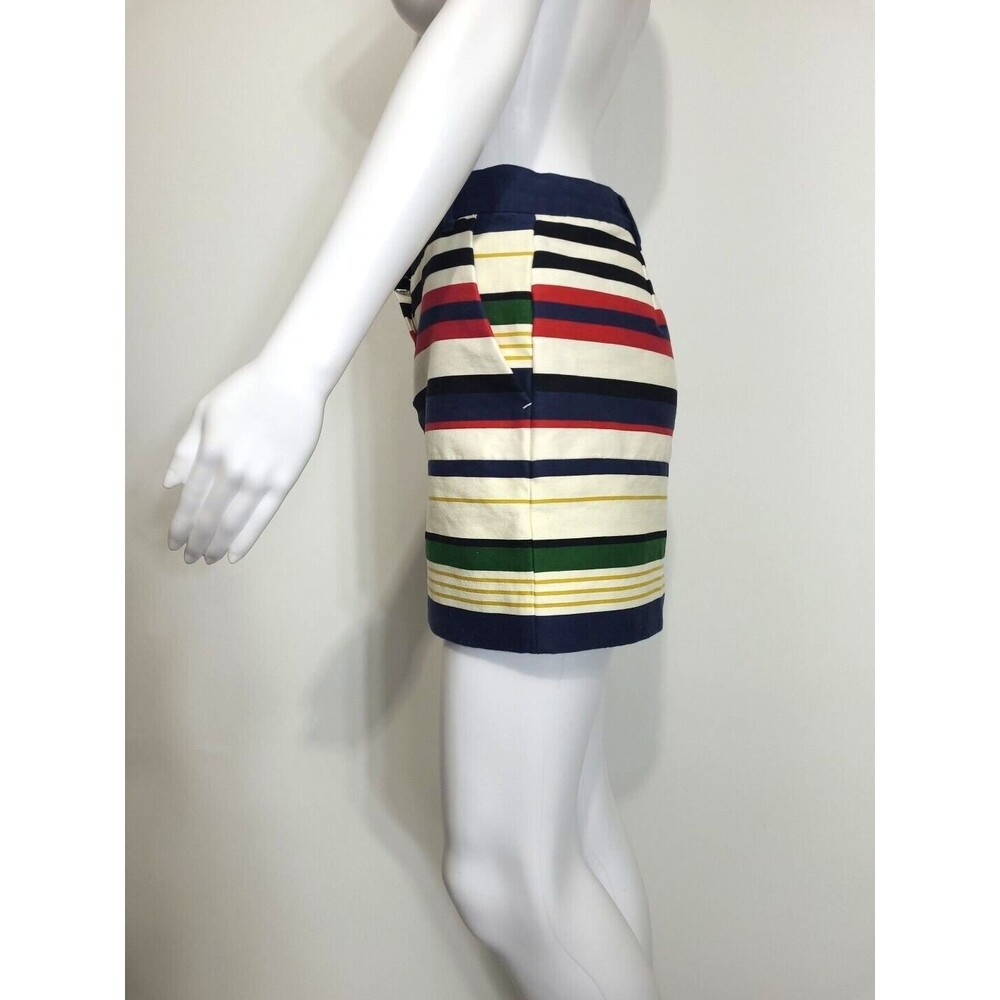 J Crew Mini Skirt Size 0 Multicolor Striped - Picture 2 of 11